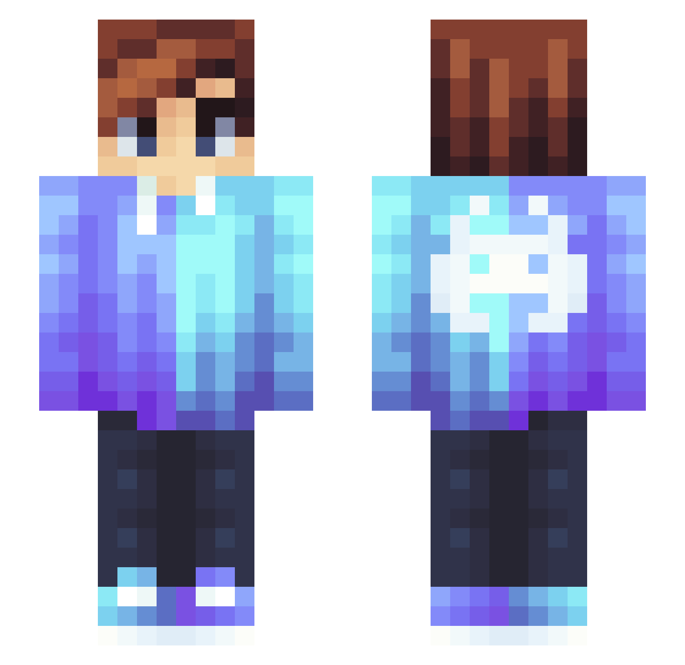 wbPhoof Minecraft skin, front and back view
