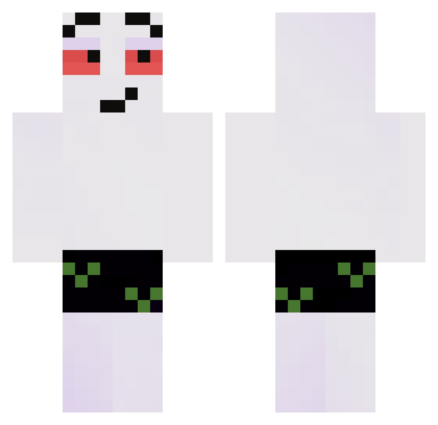 nicofartlord Minecraft skin, front and back view