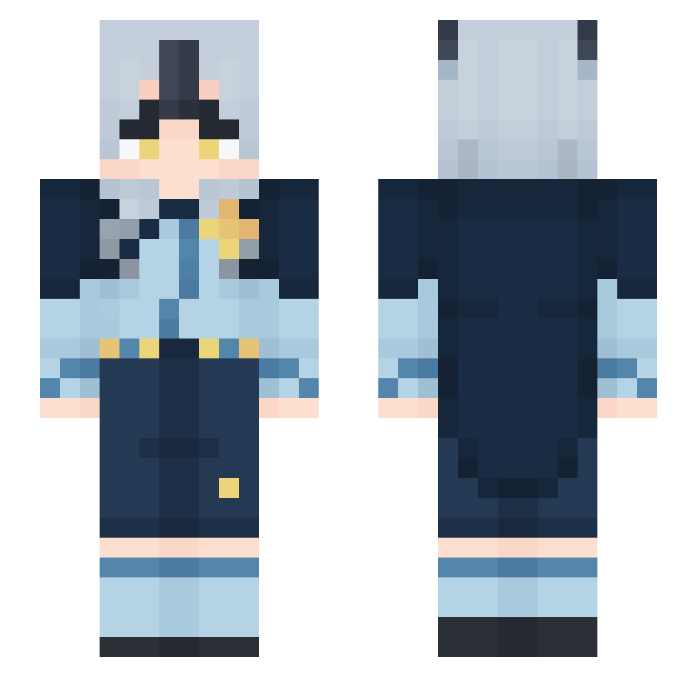 melondere Minecraft skin, front and back view