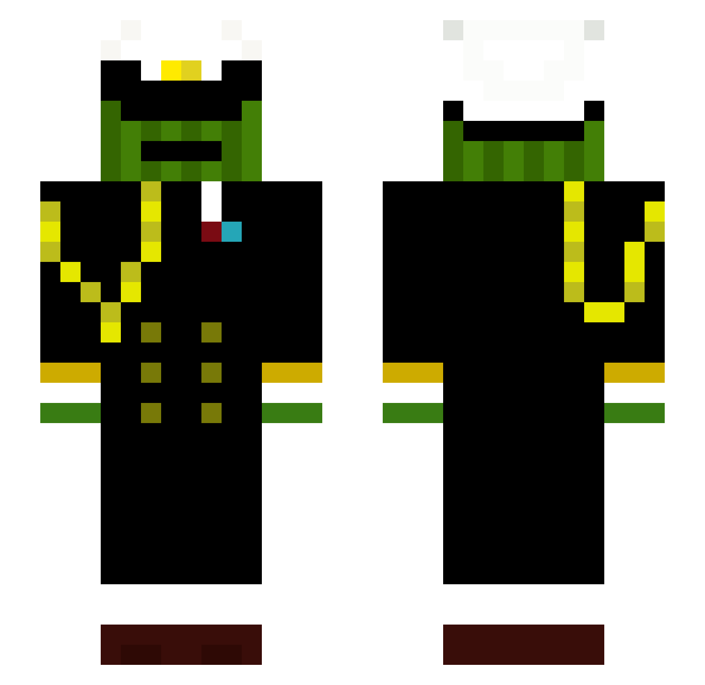 _Brokk Minecraft skin, front and back view