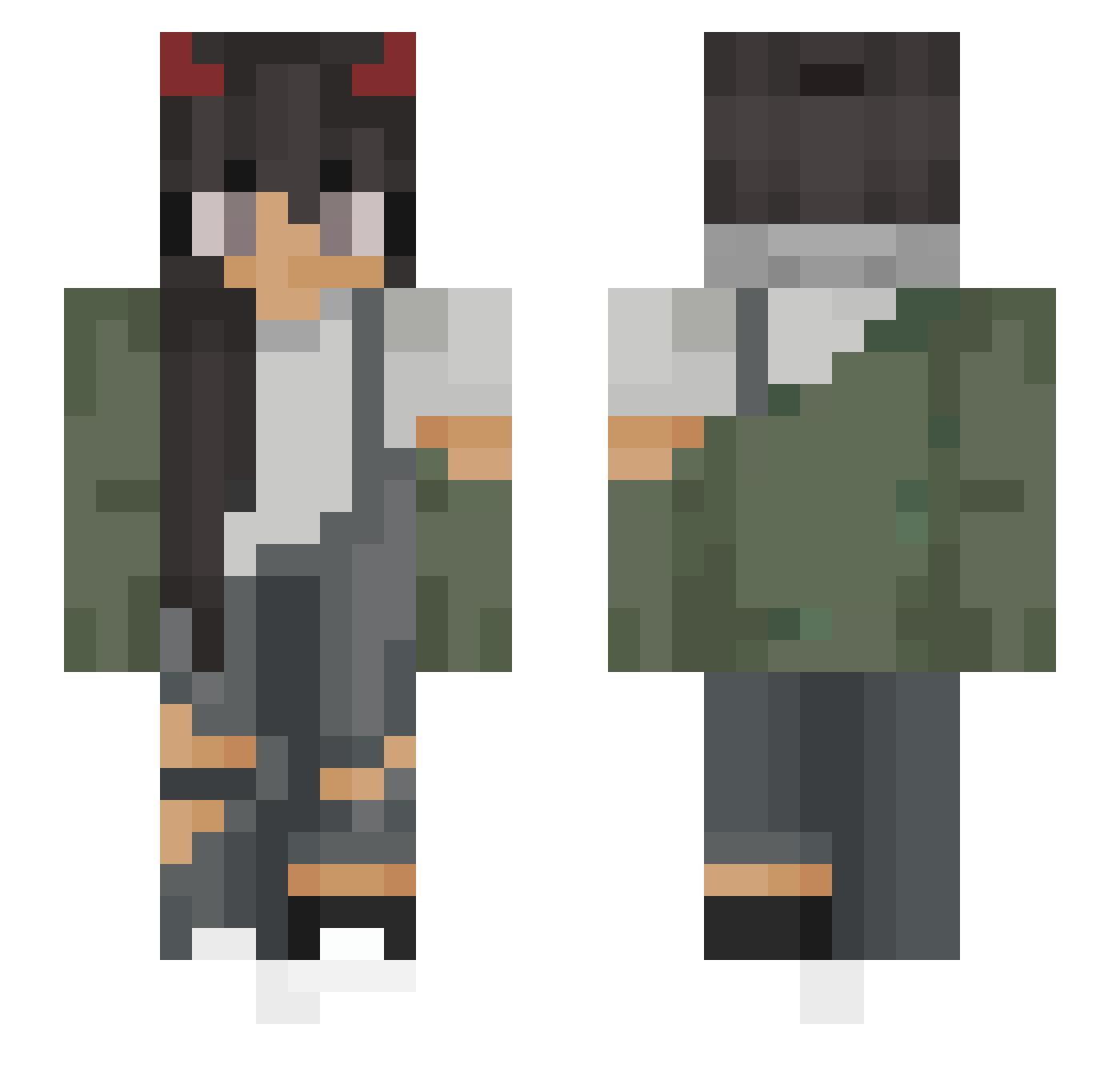 awissa Minecraft skin, front and back view