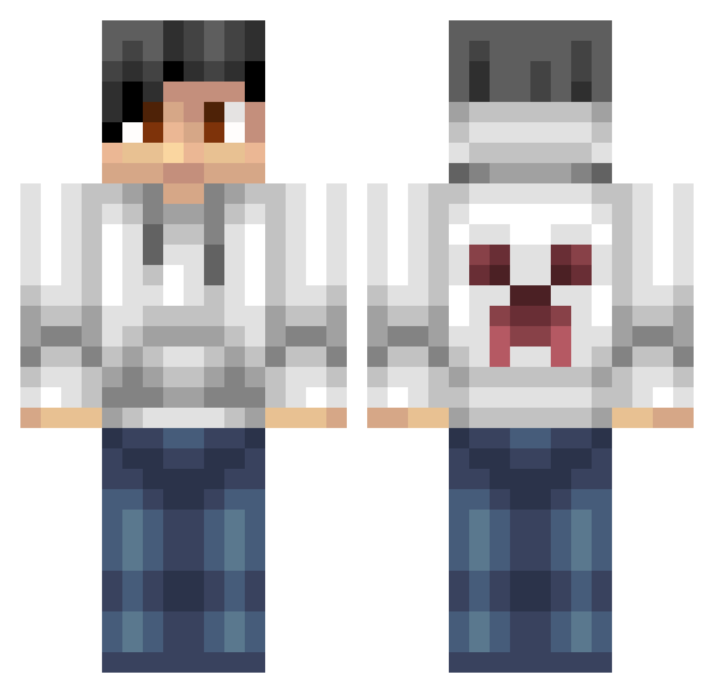 victoremil123 Minecraft skin, front and back view