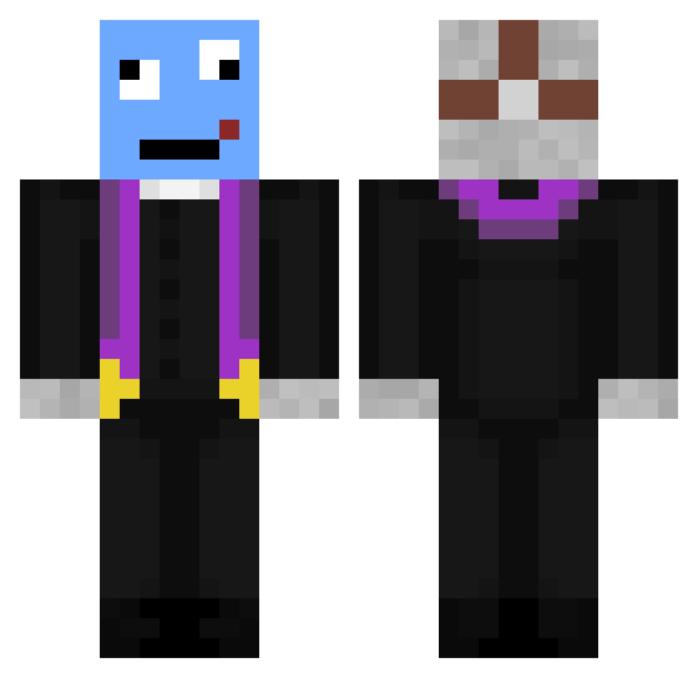Seth_Lynx201X Minecraft skin, front and back view