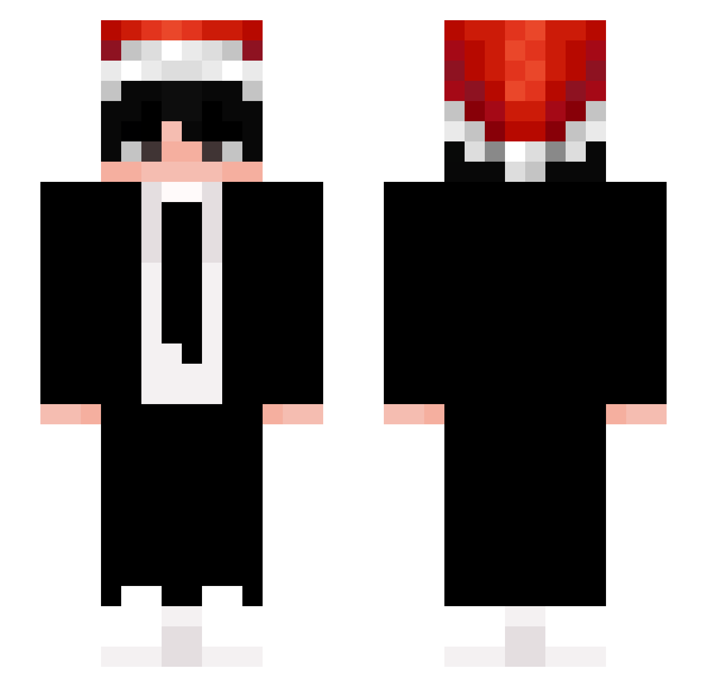 Trazee Minecraft skin, front and back view