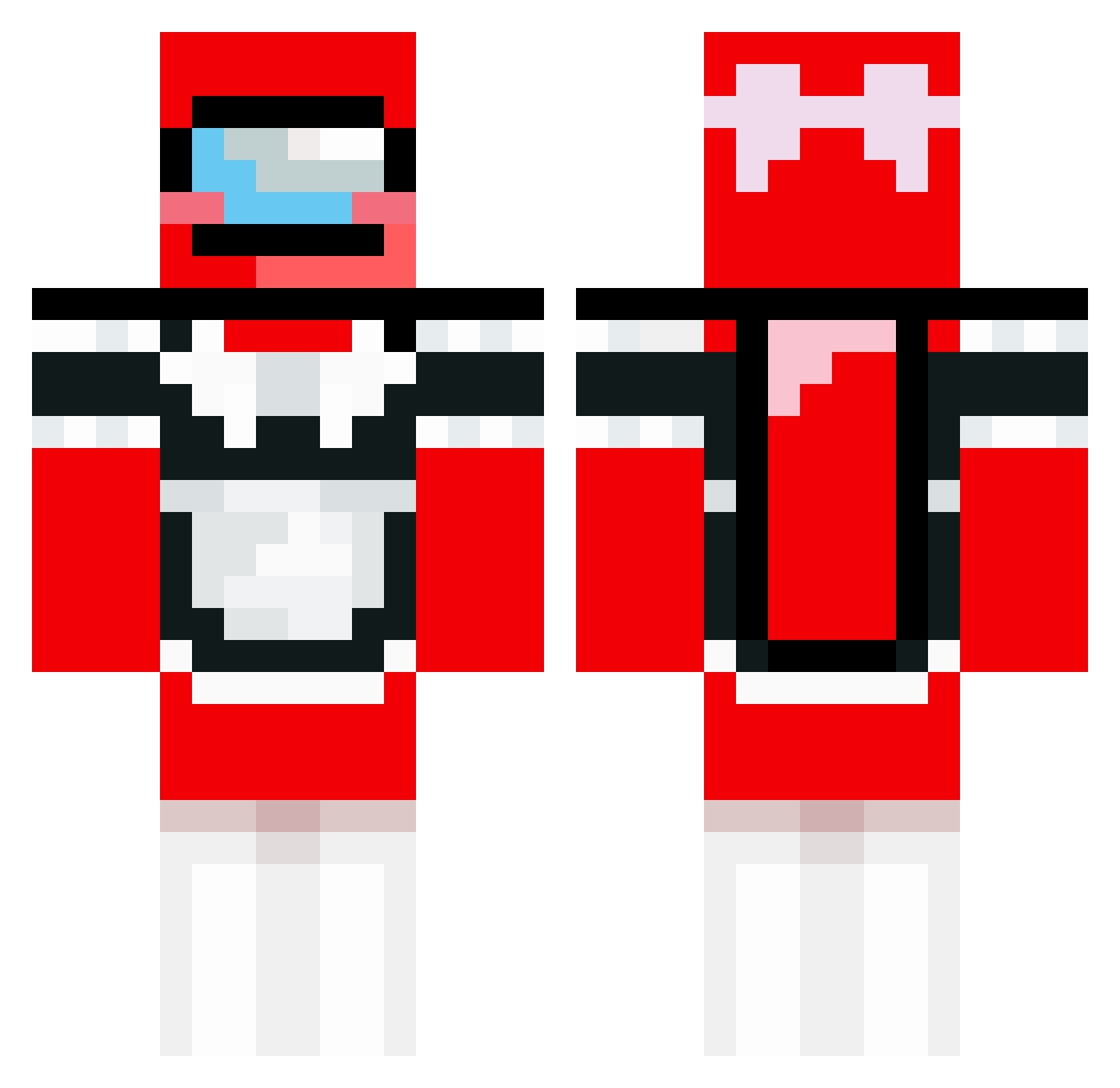 Bombelq69 Minecraft skin, front and back view