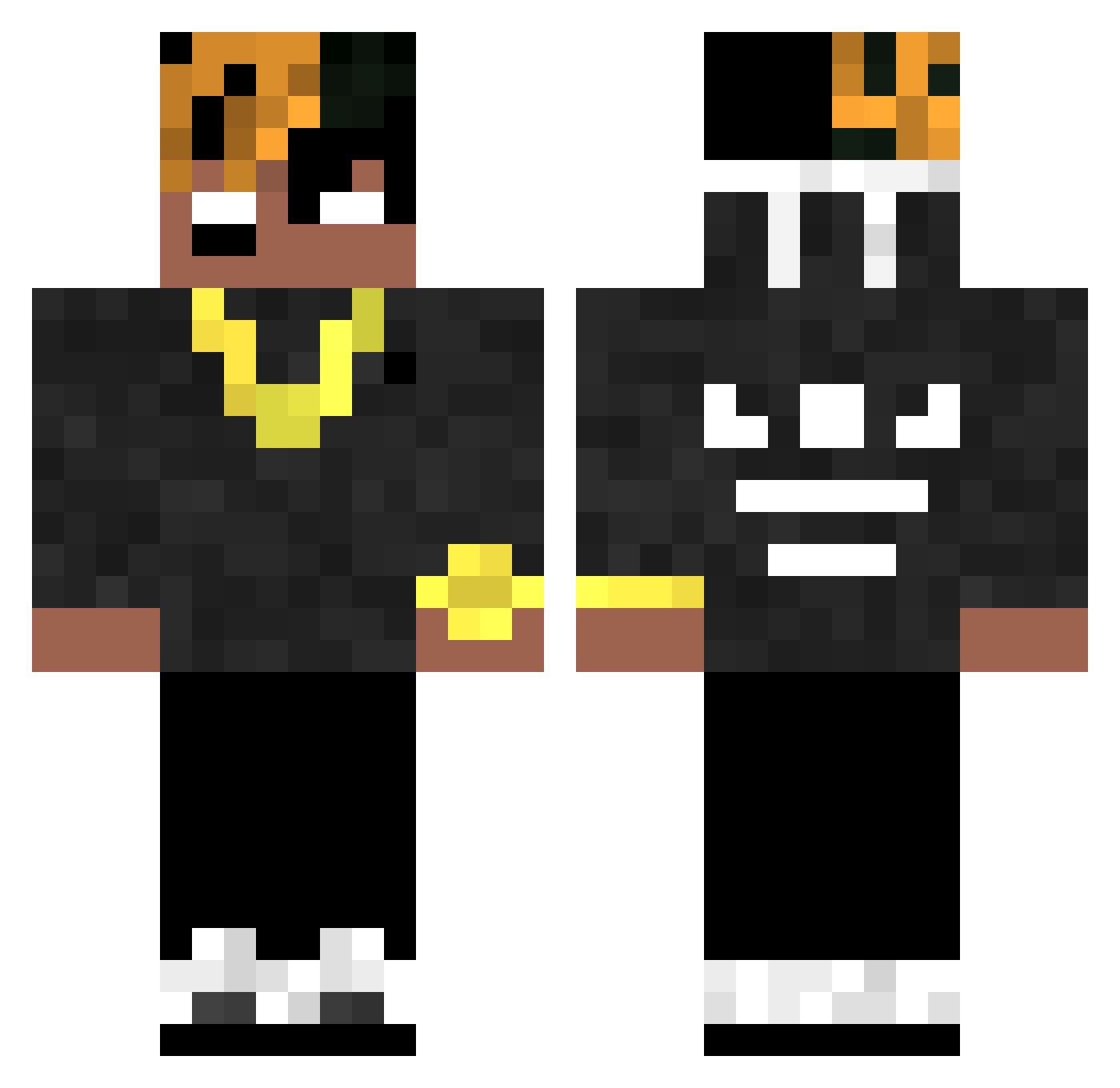 SawaToZiomal Minecraft skin, front and back view