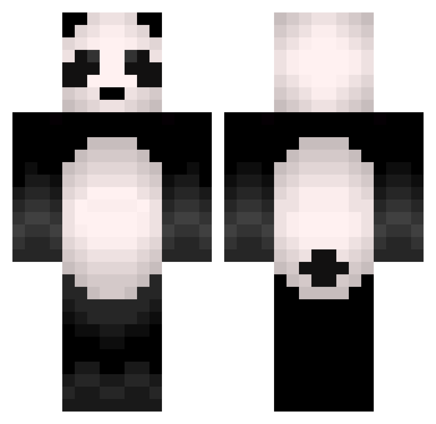 Simoxcupcake Minecraft skin, front and back view