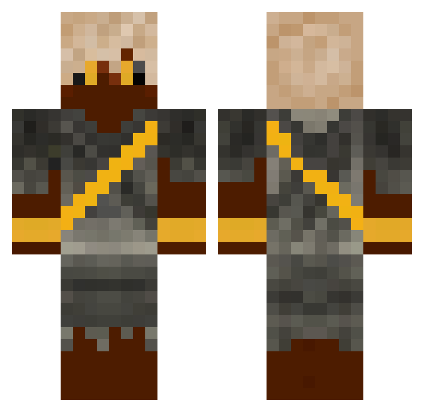 vsnryi Minecraft skin, front and back view