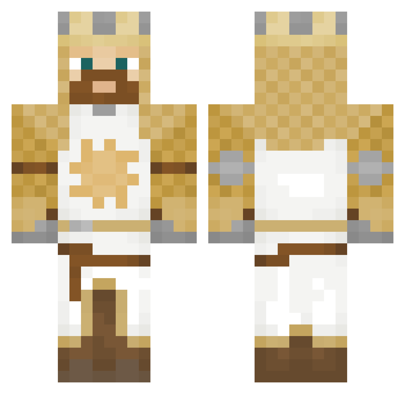 spellcasts Minecraft skin, front and back view