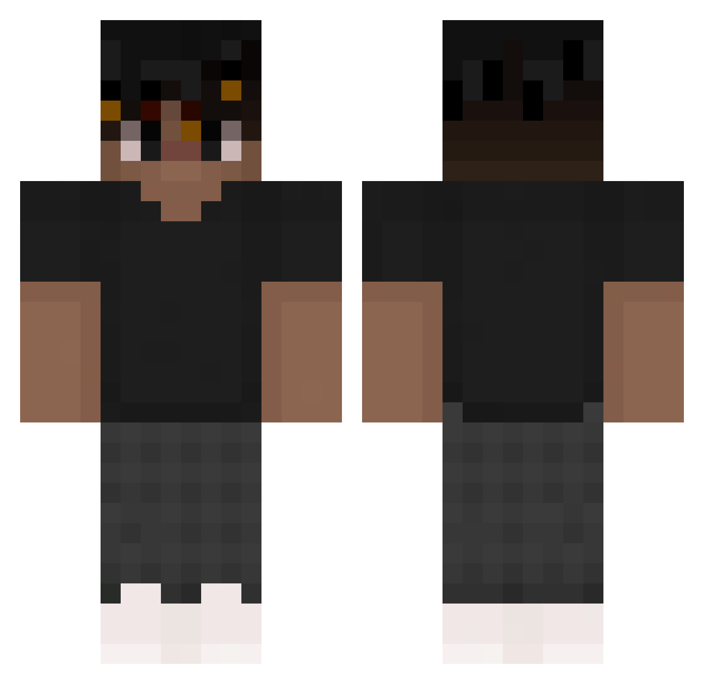 timbuddy Minecraft skin, front and back view