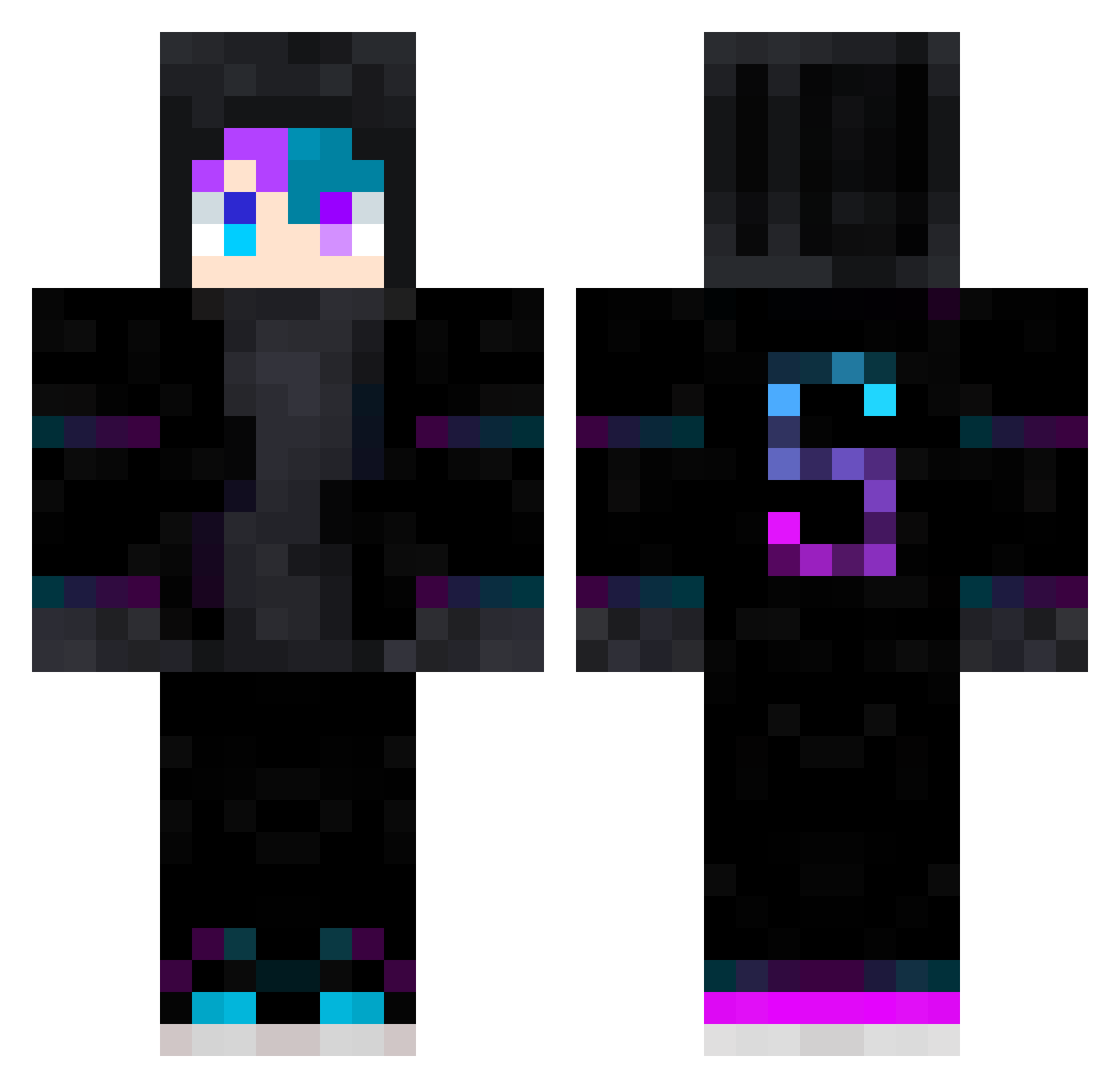 sky_shin Minecraft skin, front and back view