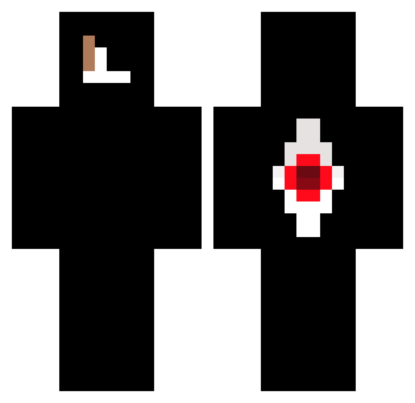 SUBINGchips Minecraft skin, front and back view