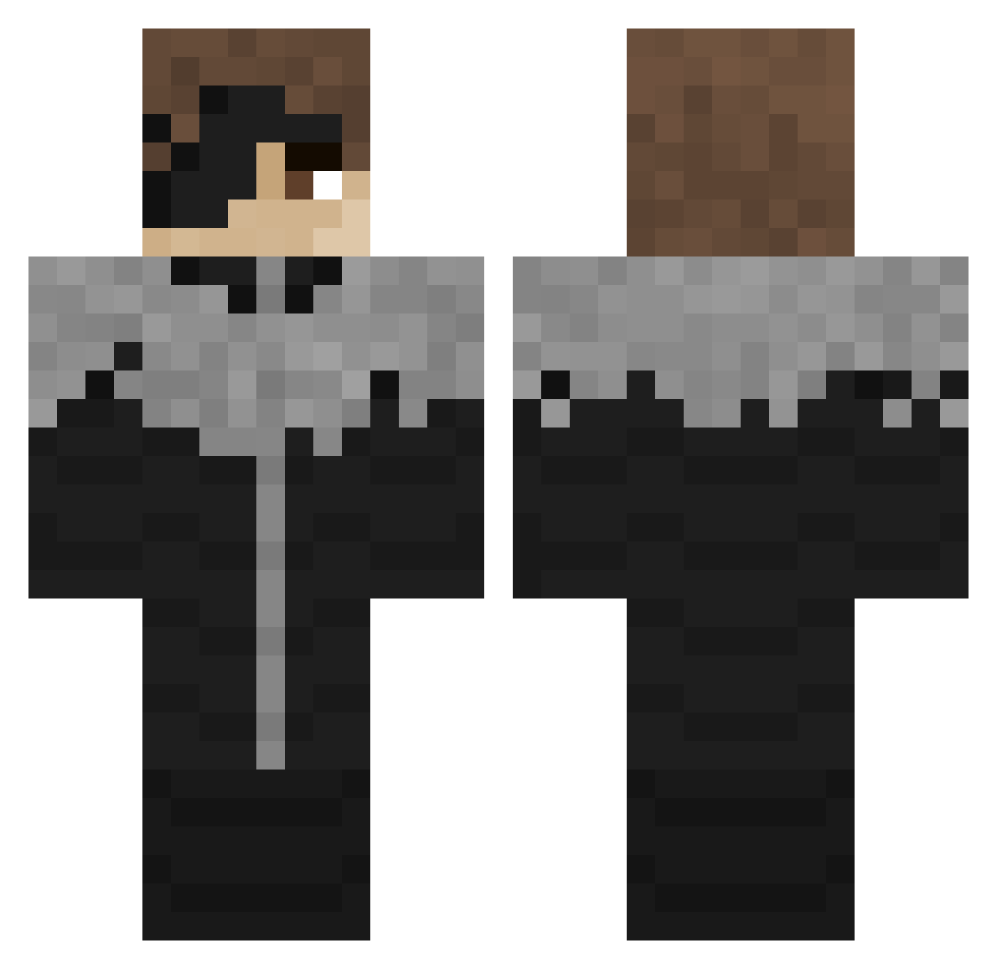 Miiillllllllk Minecraft skin, front and back view