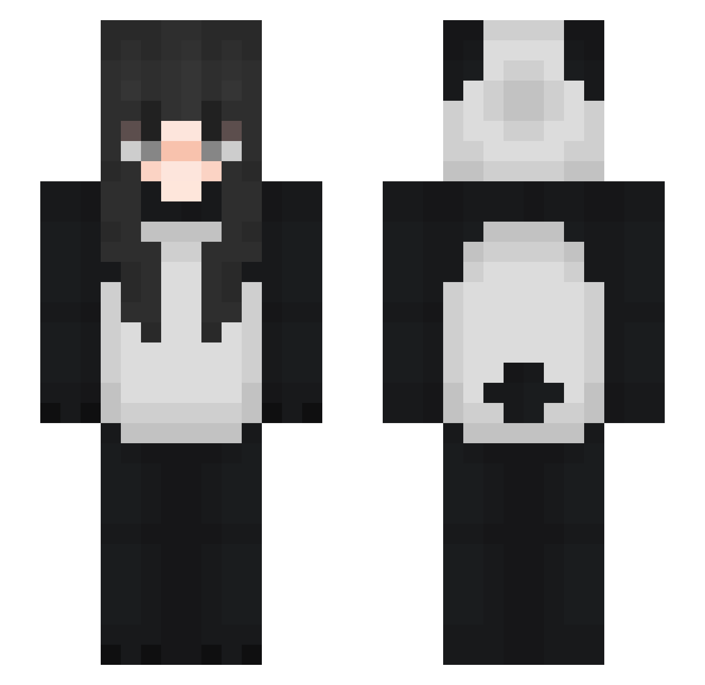 xrswag Minecraft skin, front and back view