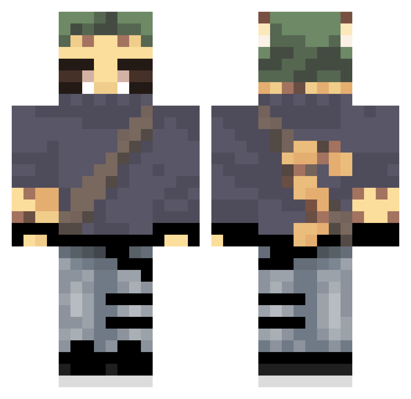 FarquaadXO Minecraft skin, front and back view