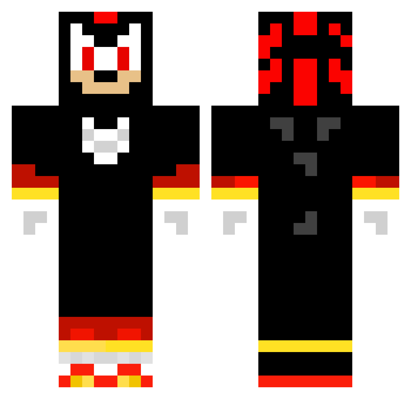 littlestjohann Minecraft skin, front and back view