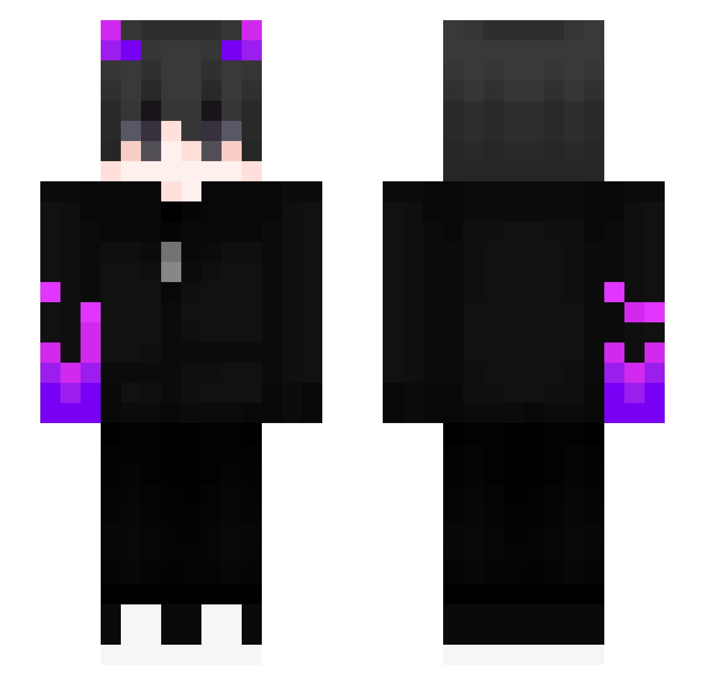 Wolfkonik Minecraft skin, front and back view