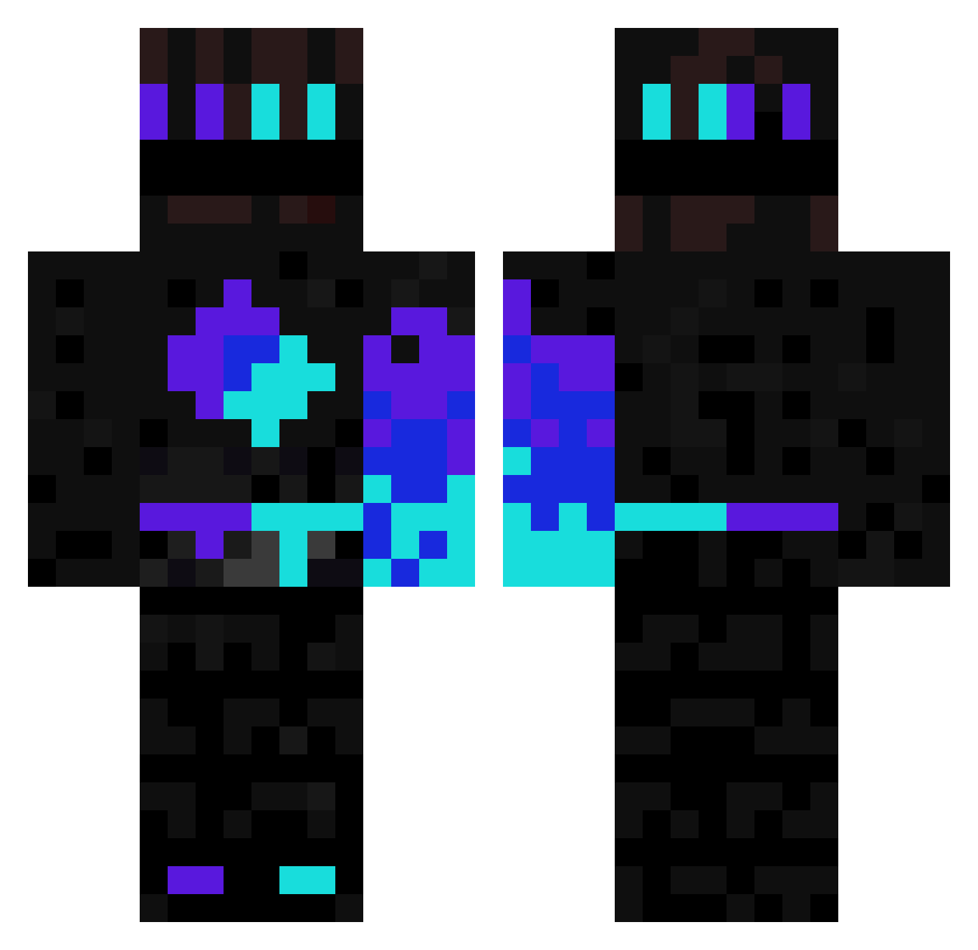 sigmathor Minecraft skin, front and back view