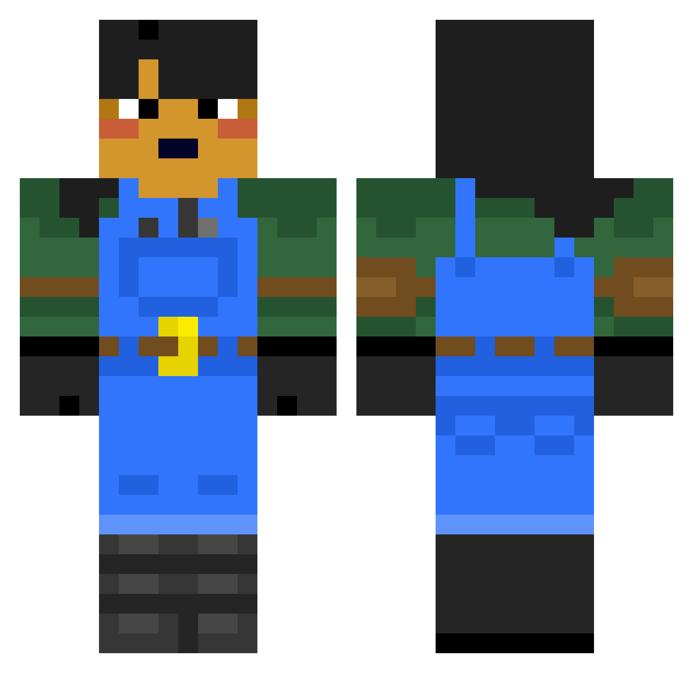 m0rzaw1 Minecraft skin, front and back view