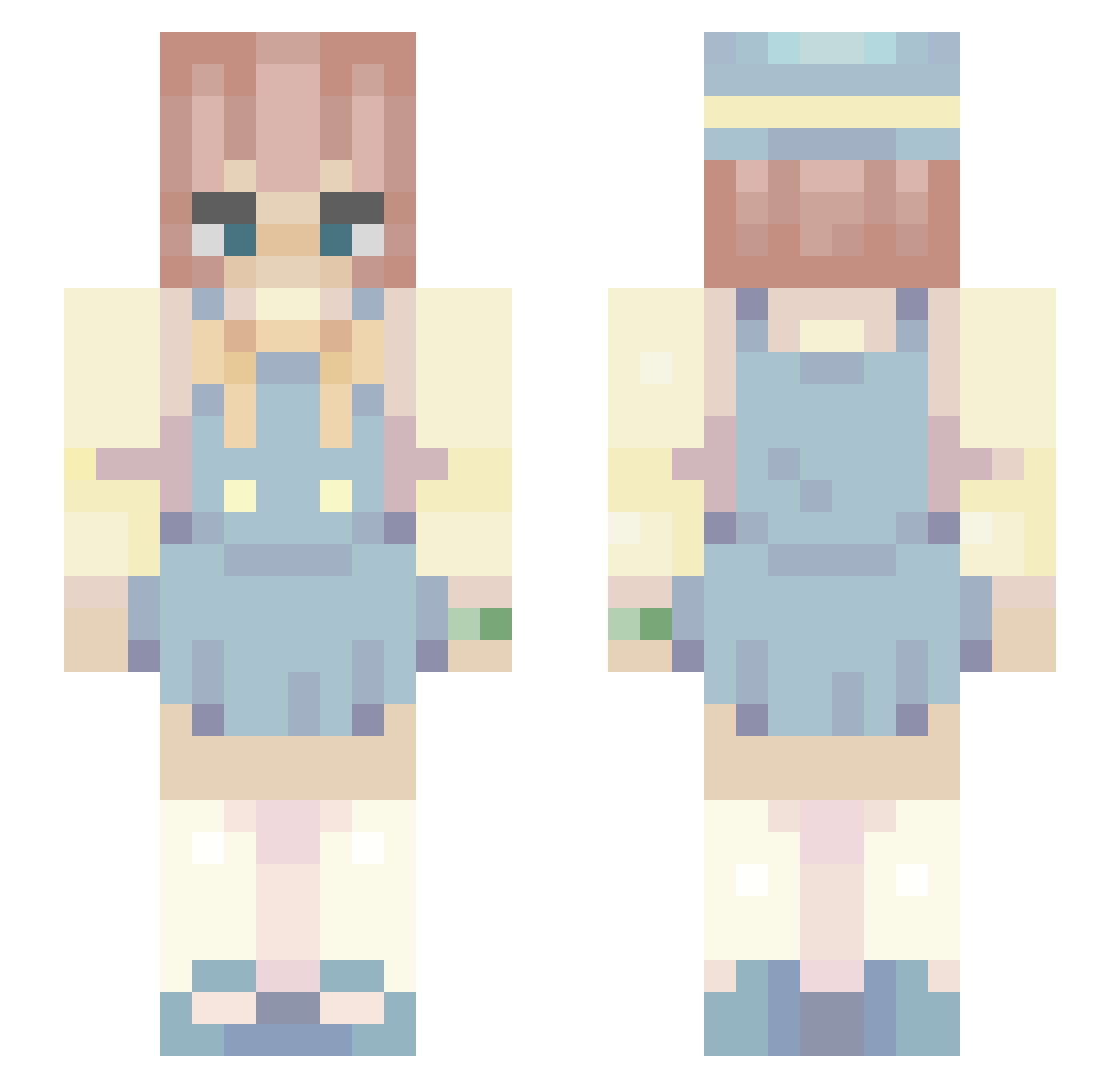 clemsywem Minecraft skin, front and back view