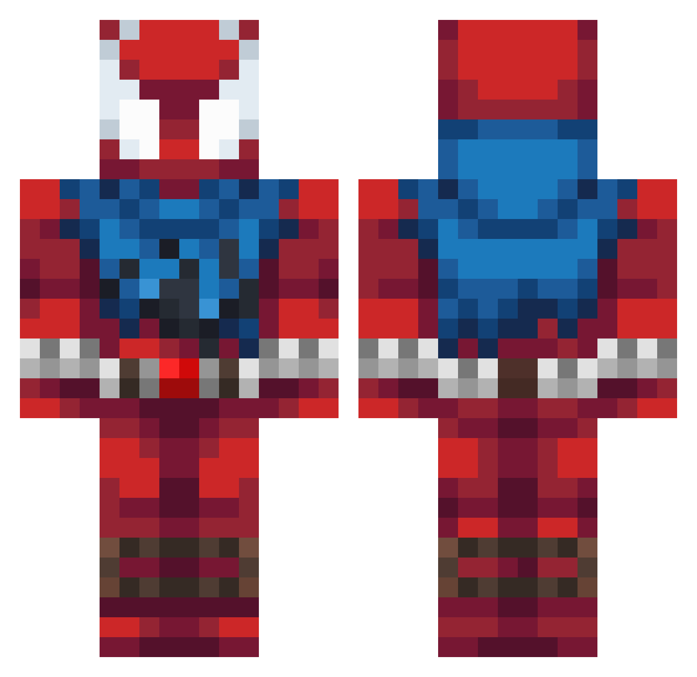 01KeKo Minecraft skin, front and back view