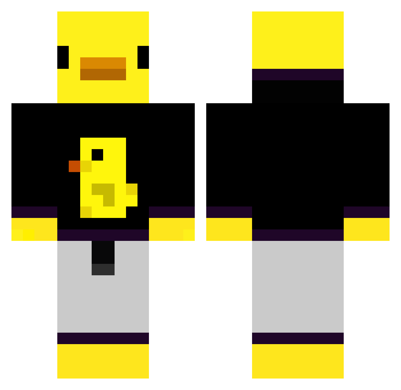 shnaidy Minecraft skin, front and back view