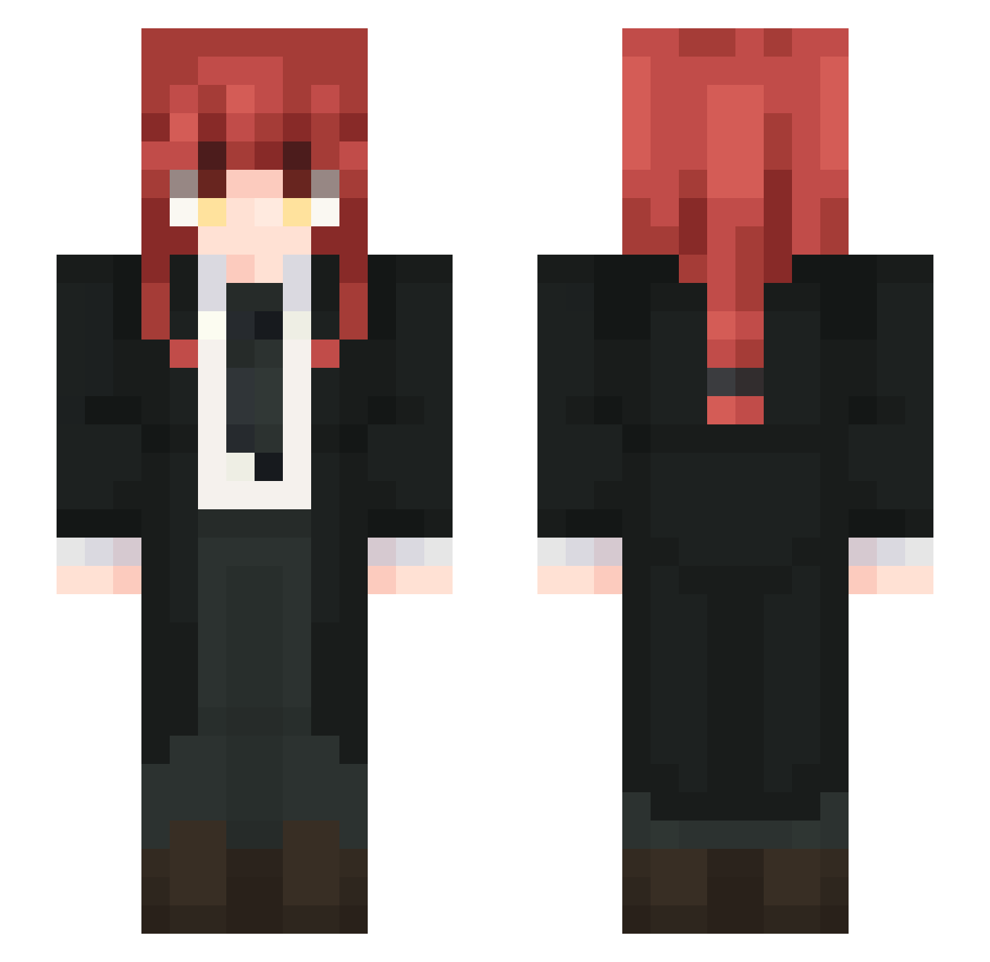 klozetkapagi Minecraft skin, front and back view