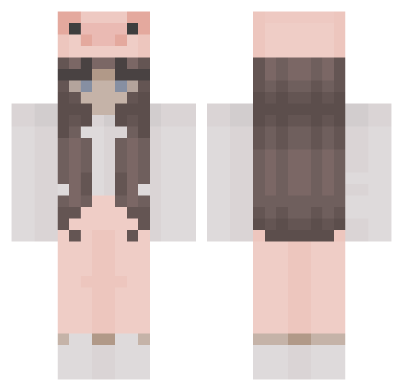 Catsifying13 Minecraft skin, front and back view