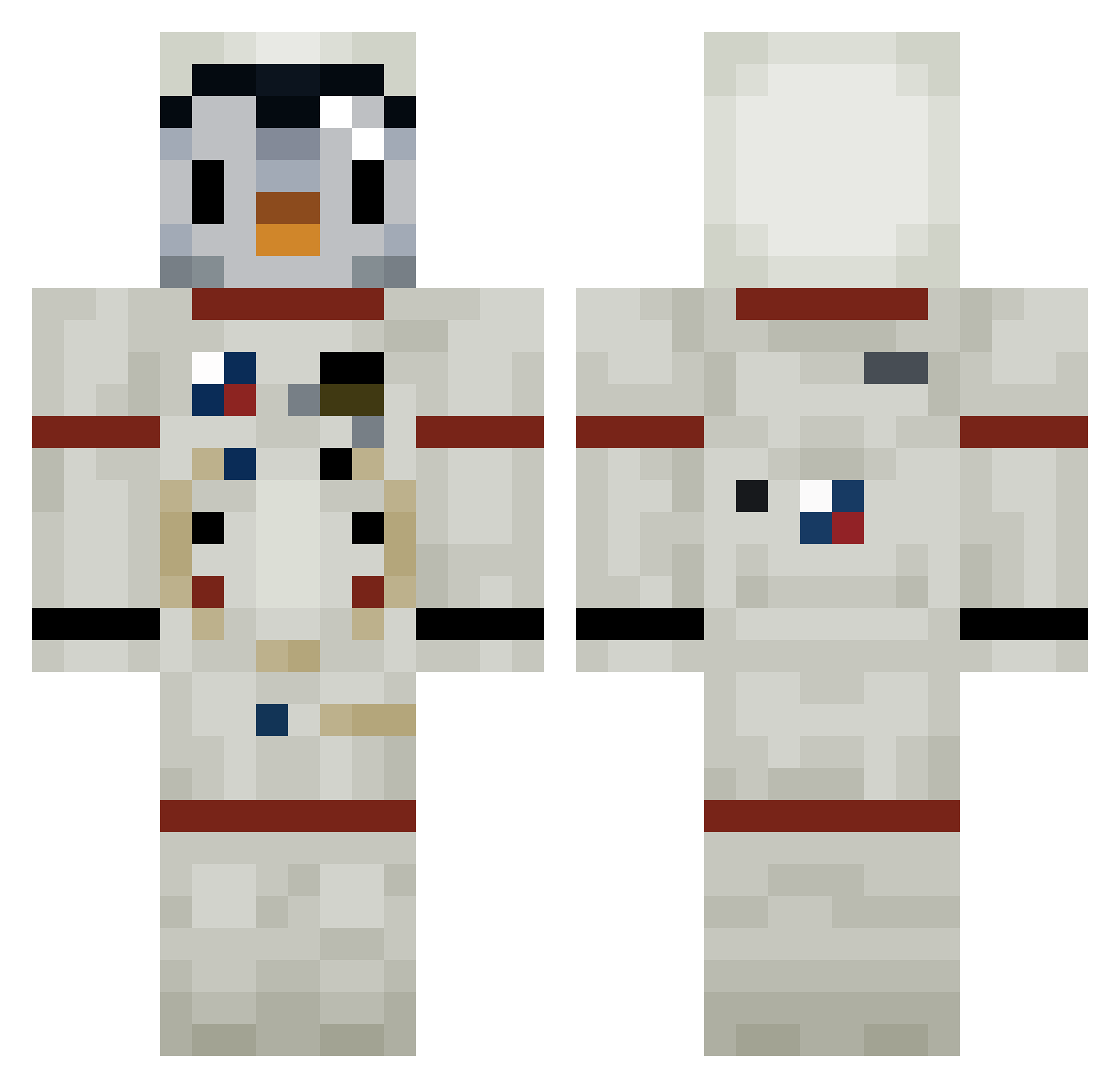 Wheezel_Innit Minecraft skin, front and back view