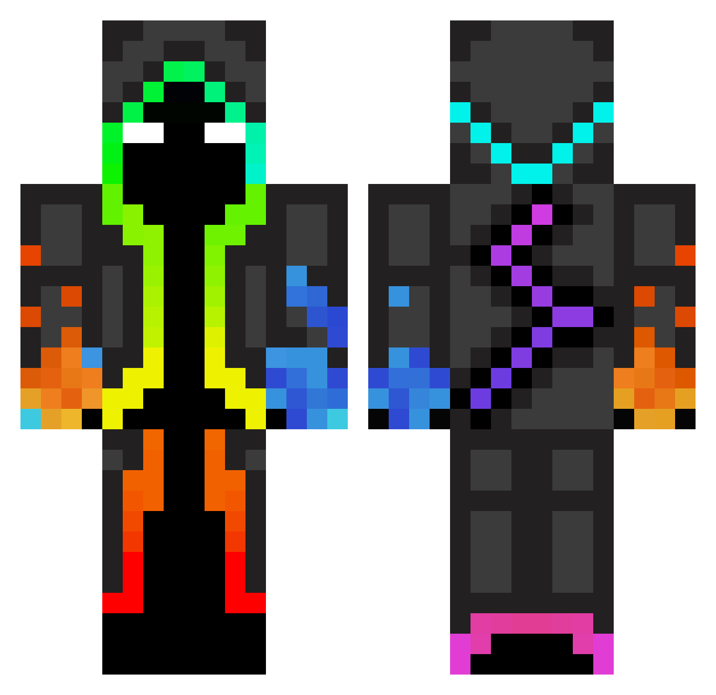Esperion Minecraft skin, front and back view