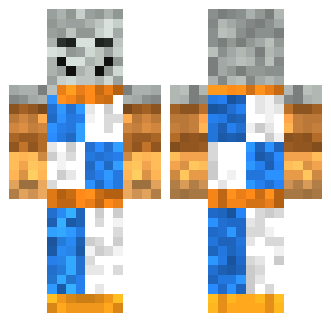 ThatBoyLooney Minecraft skin, front and back view