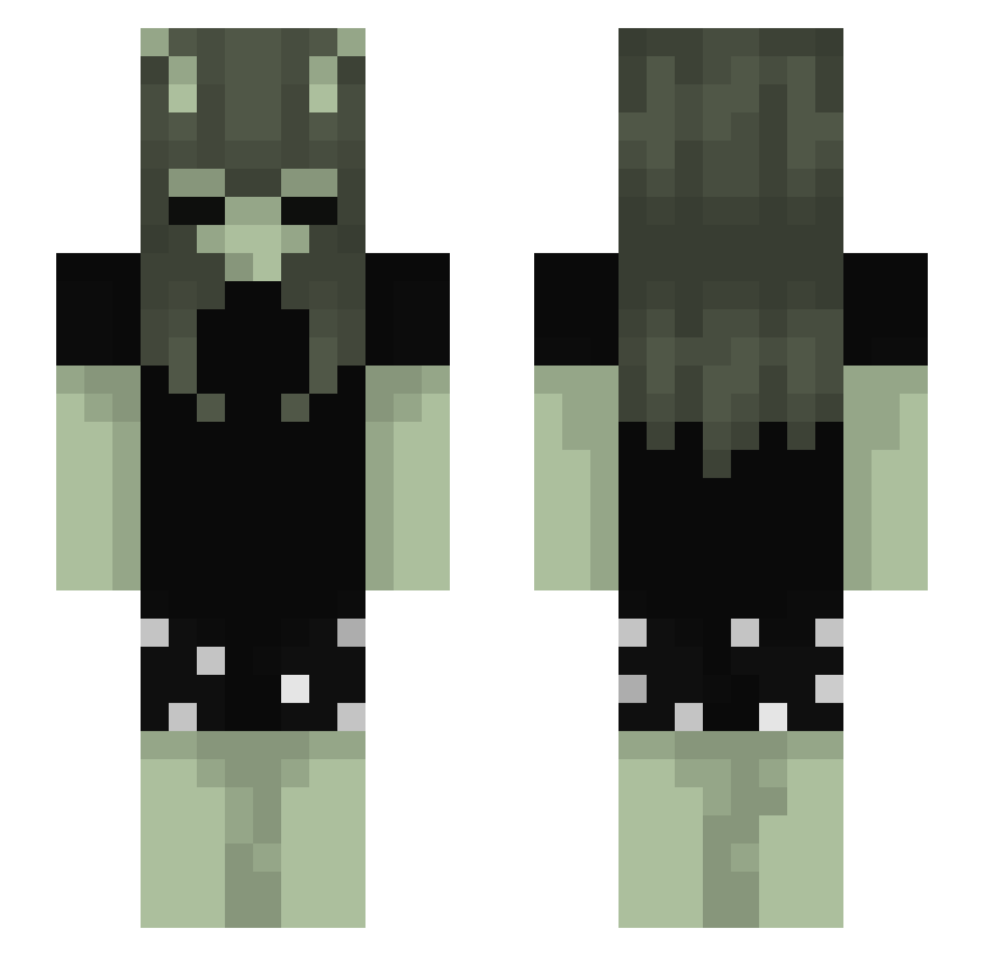 soxomation Minecraft skin, front and back view