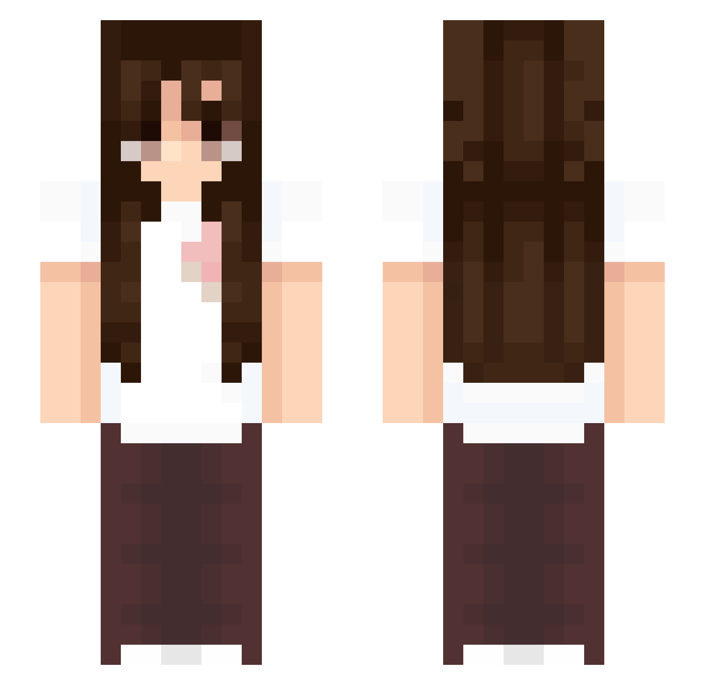 deena1 Minecraft skin, front and back view