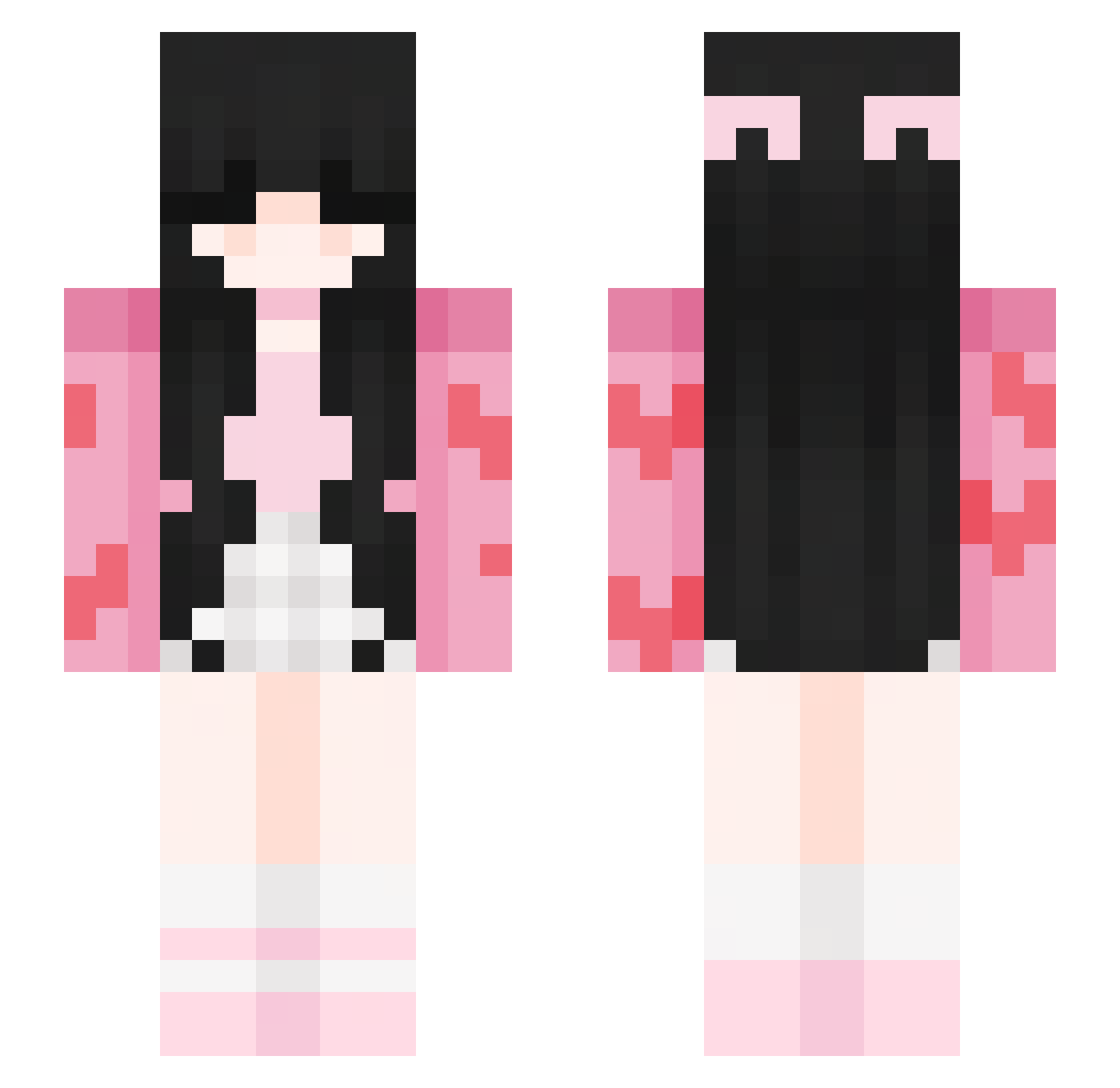 trish_asf Minecraft skin, front and back view