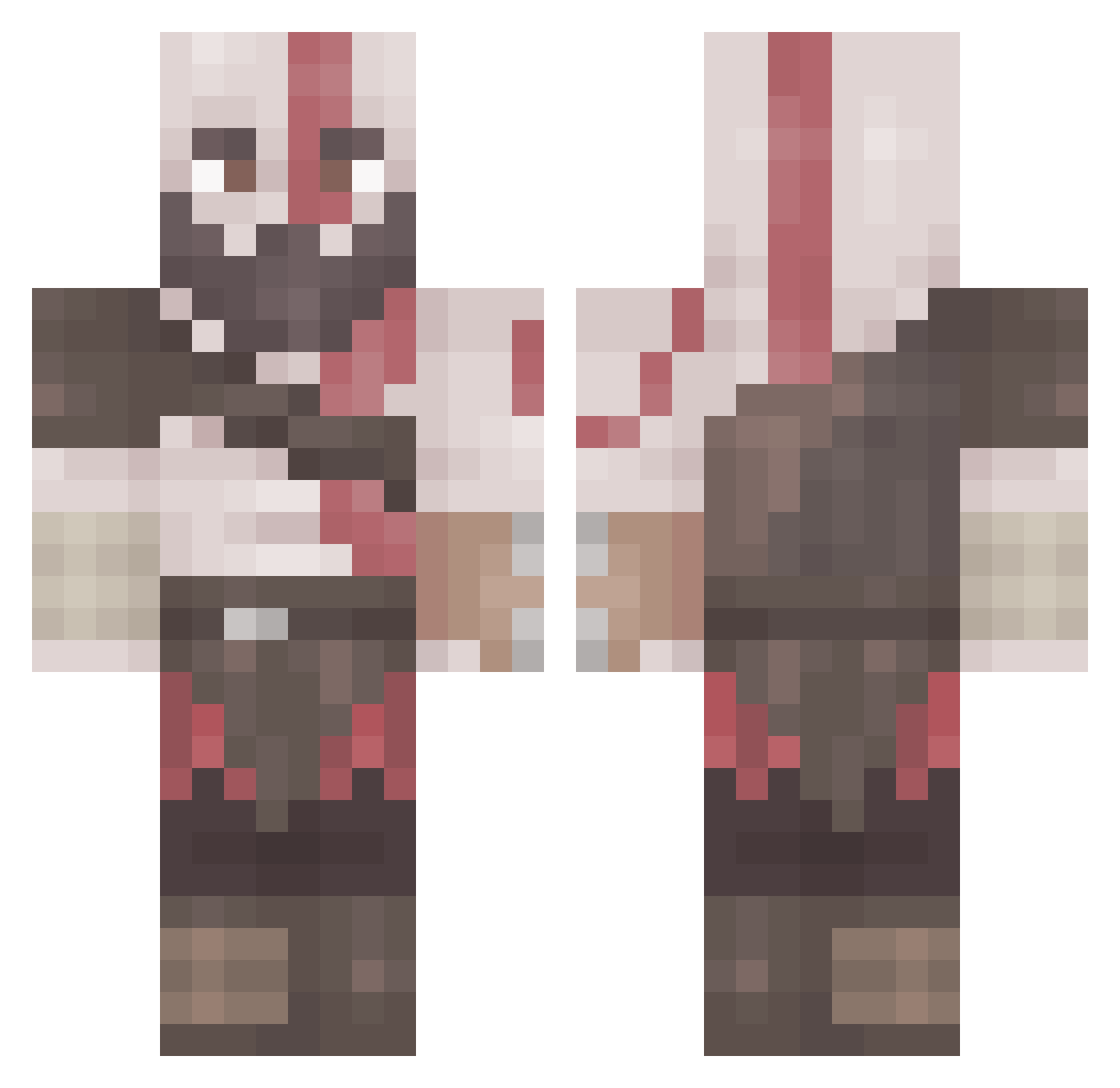 LaFlame604 Minecraft skin, front and back view