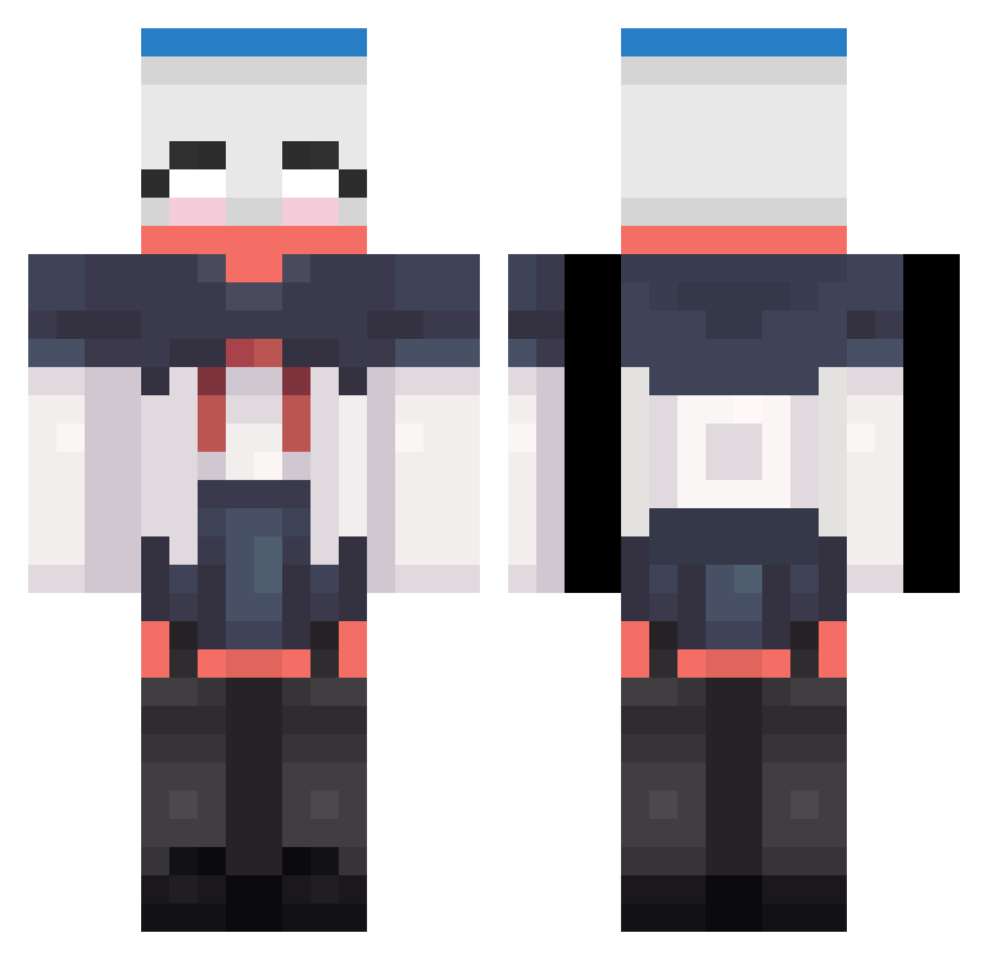 The_Hague Minecraft skin, front and back view