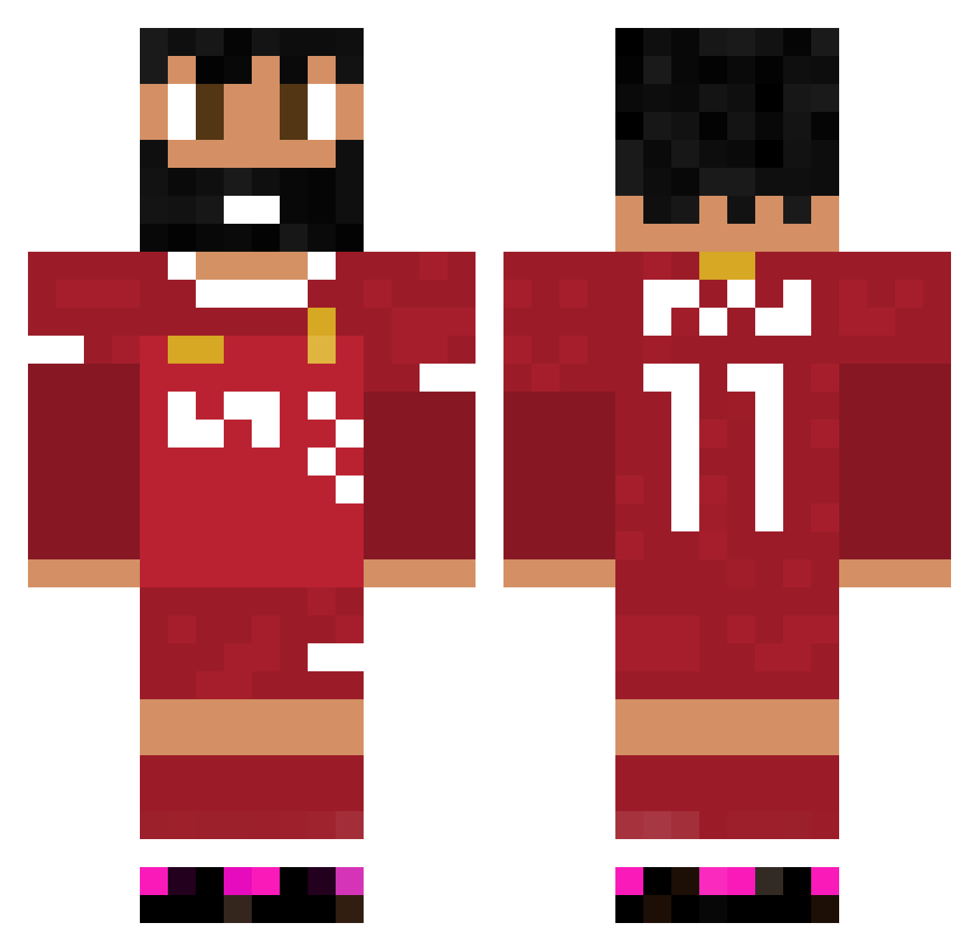 Gaeb13 Minecraft skin, front and back view