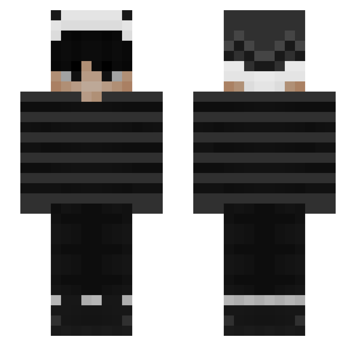 highforthree Minecraft skin, front and back view