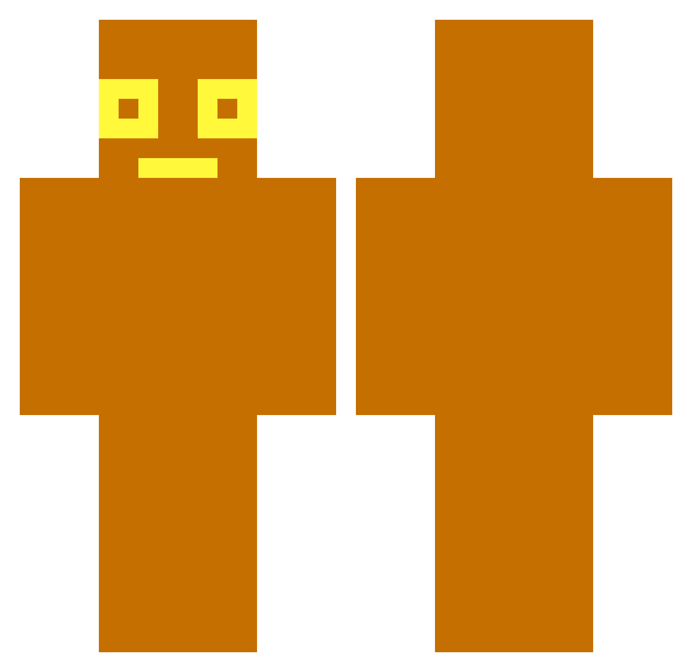 thomatyss Minecraft skin, front and back view
