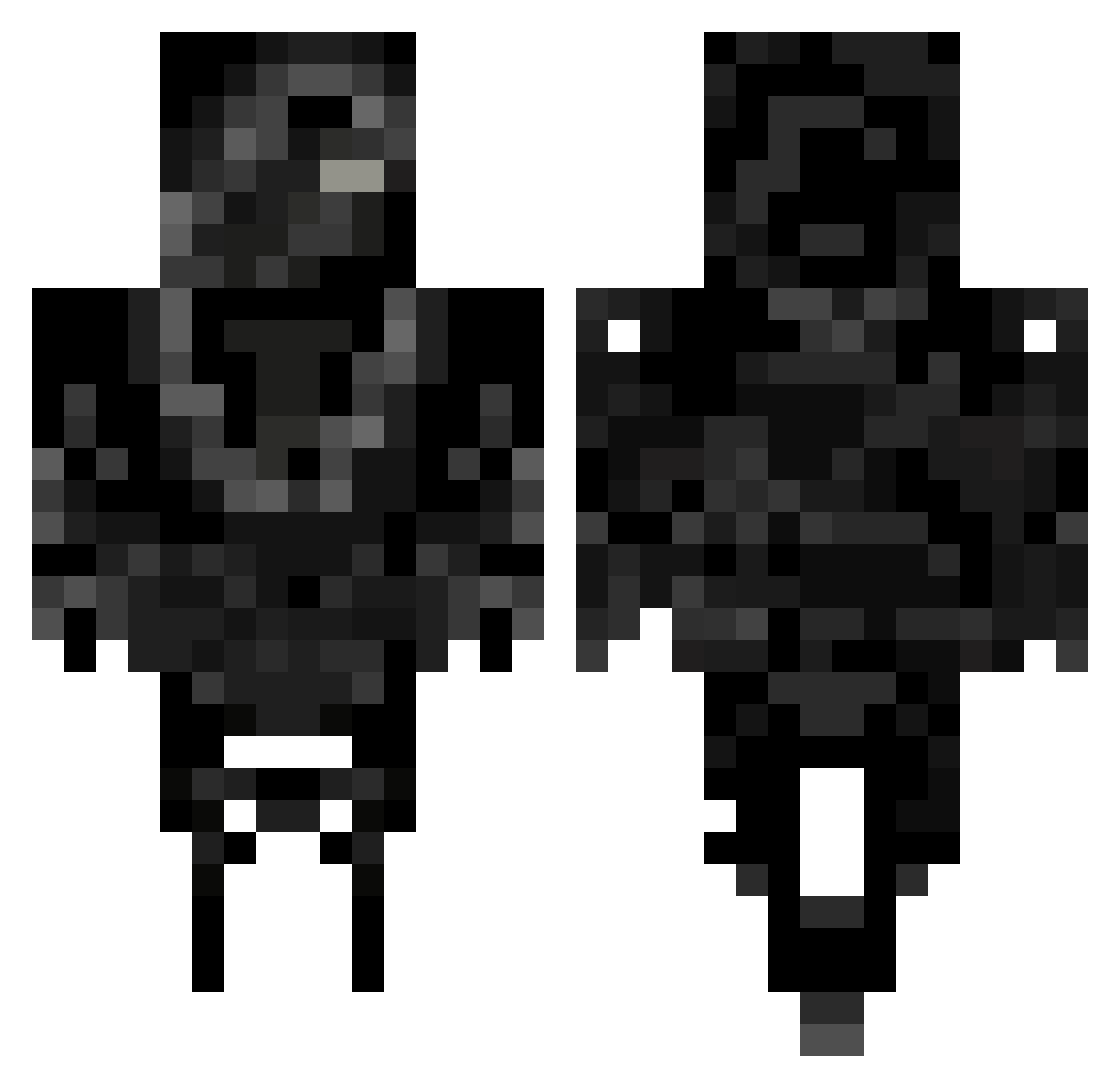 thegamingalien90 Minecraft skin, front and back view