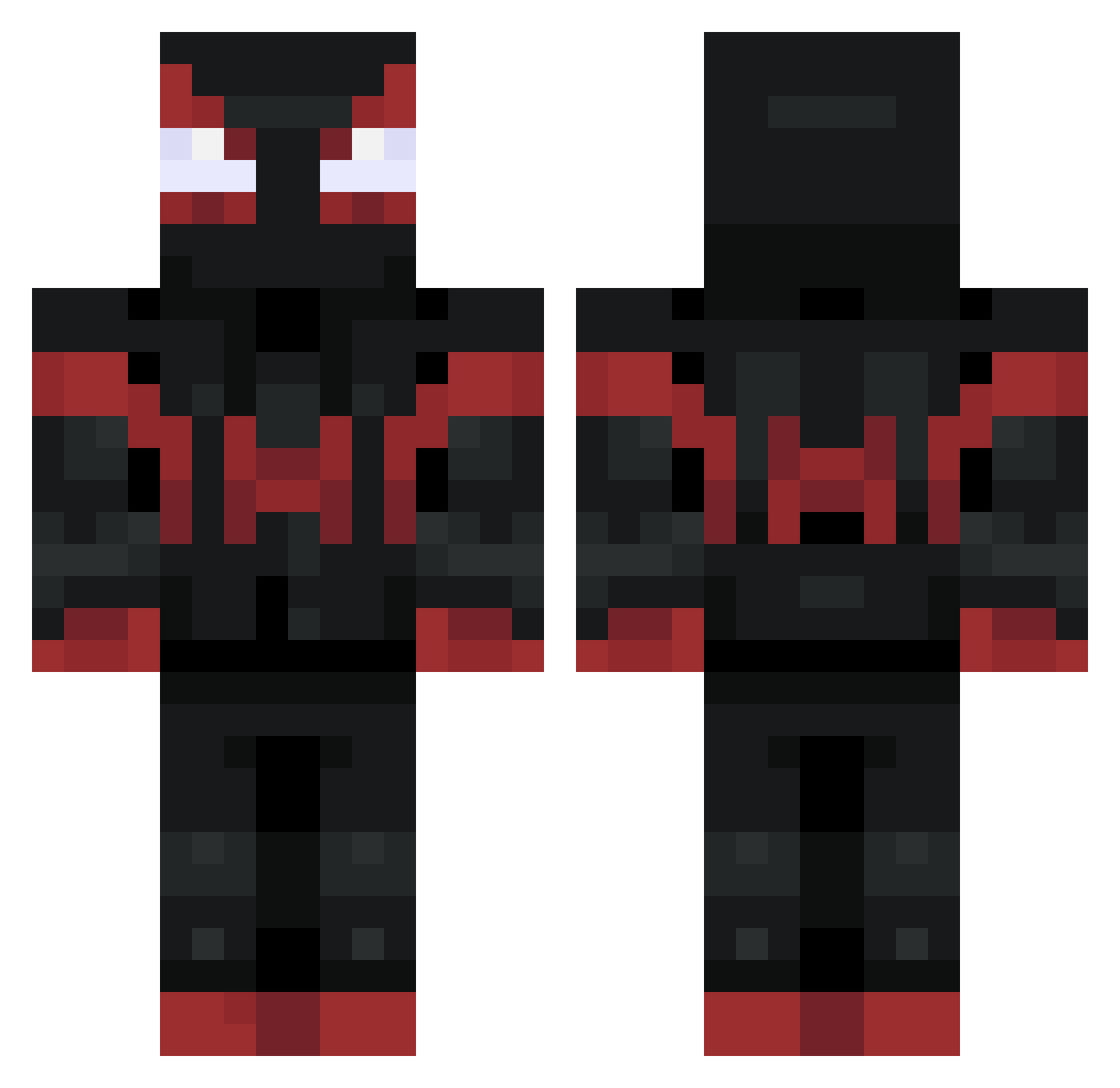 LLightPierce Minecraft skin, front and back view