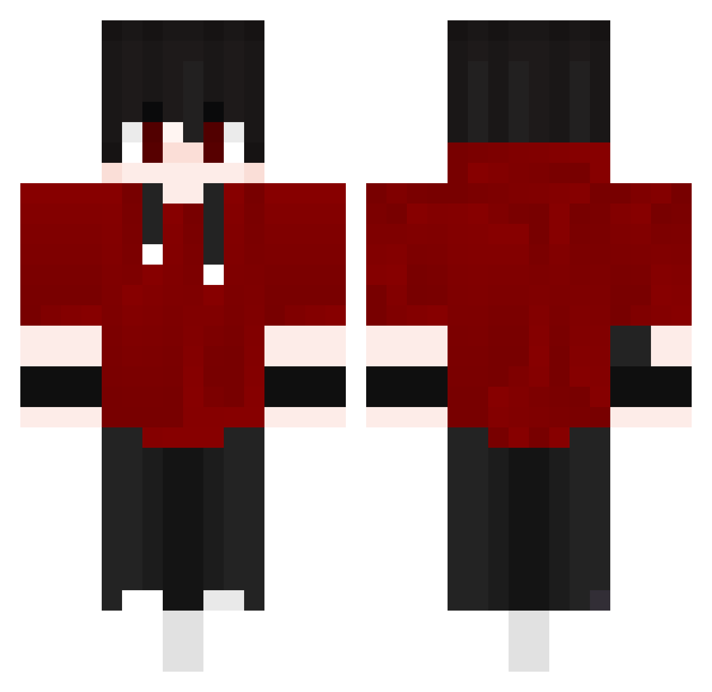 VI33TOR Minecraft skin, front and back view