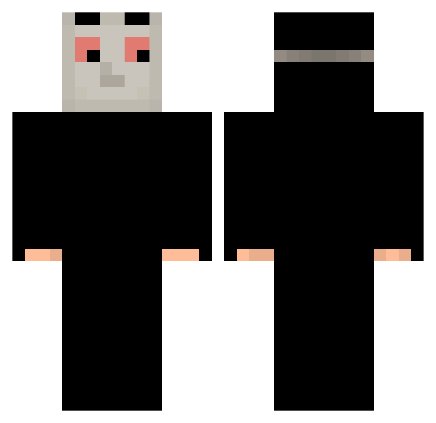 Domak Minecraft skin, front and back view