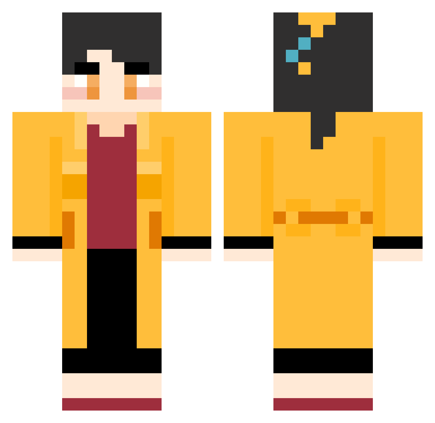X_Roger_X Minecraft skin, front and back view