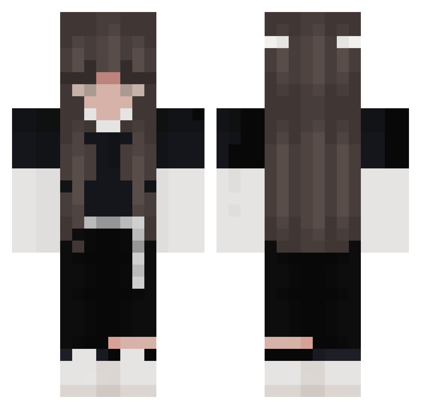 MalouX_15 Minecraft skin, front and back view