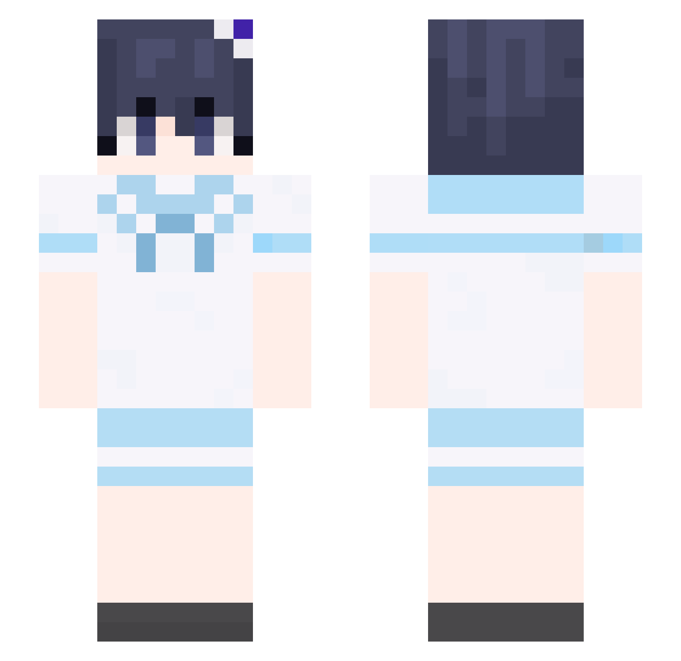 hongmyun Minecraft skin, front and back view