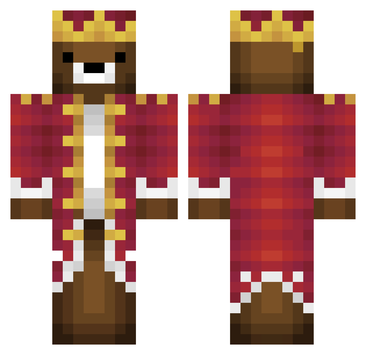Quangles Minecraft skin, front and back view