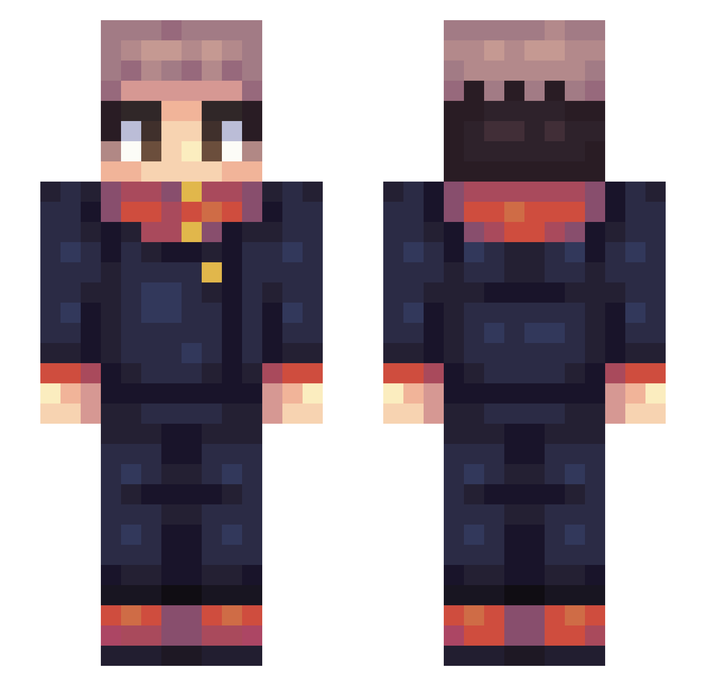 TheB0ys1234 Minecraft skin, front and back view