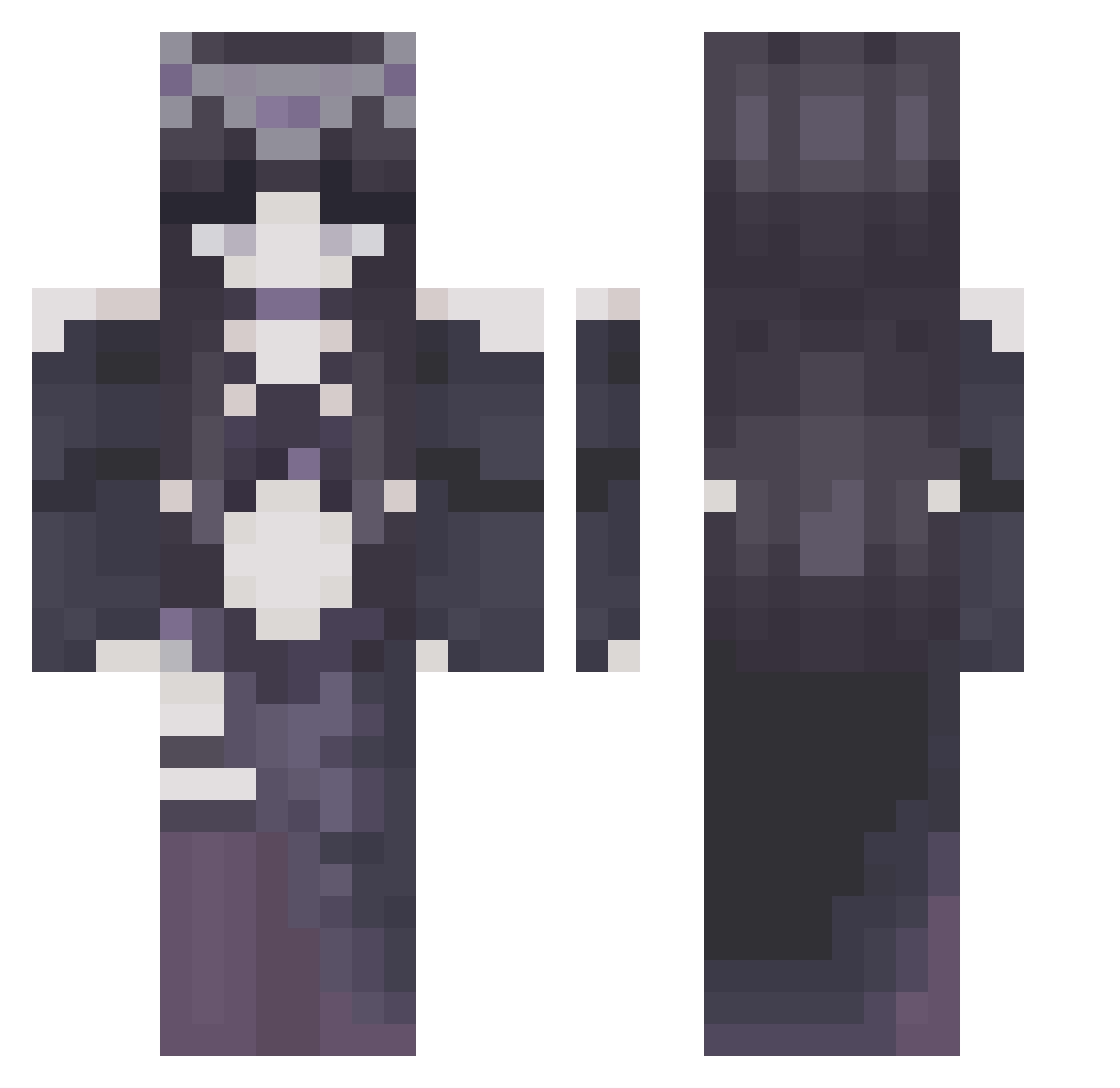 BearPookie Minecraft skin, front and back view