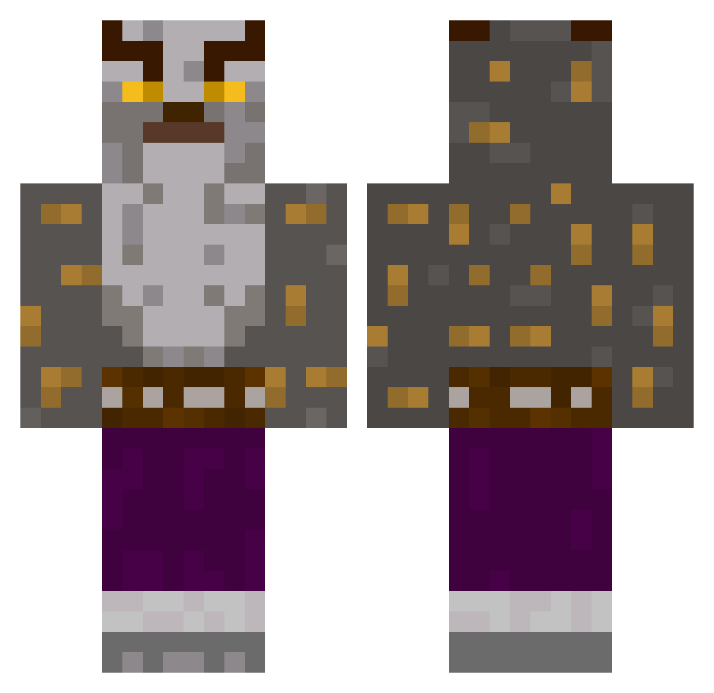LightSprit Minecraft skin, front and back view